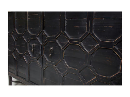 Chezlova - Meuble de rangement en bois noir IHNP55652