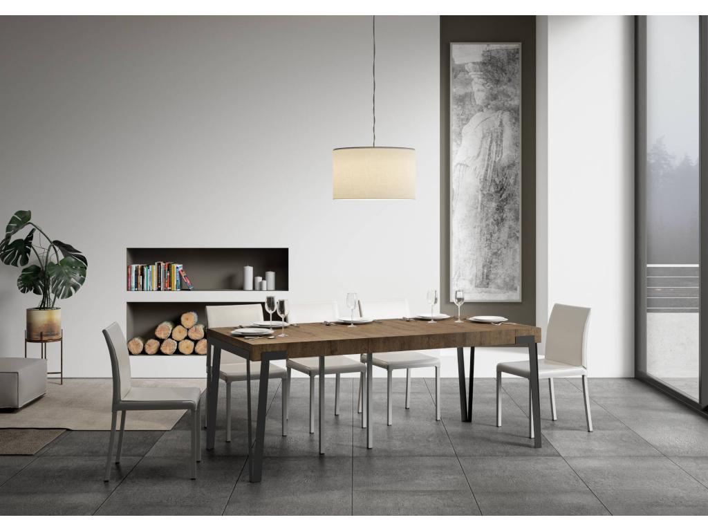 Console extensible 90x40/300 cm Chezlova Premium Noyer cadre Ruille QDWD05733