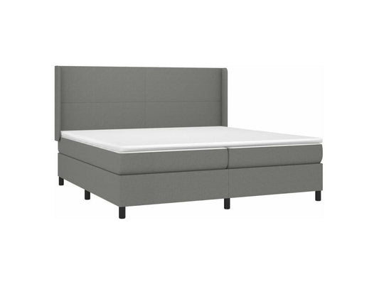 Sommier à Chezlova de lit matelas LED Gris foncé 200x200 Tissu WTUY42061