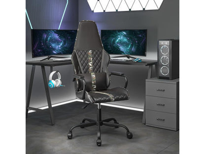 Chaise de jeu Noir et camouflage Similicuir IFTZ90747