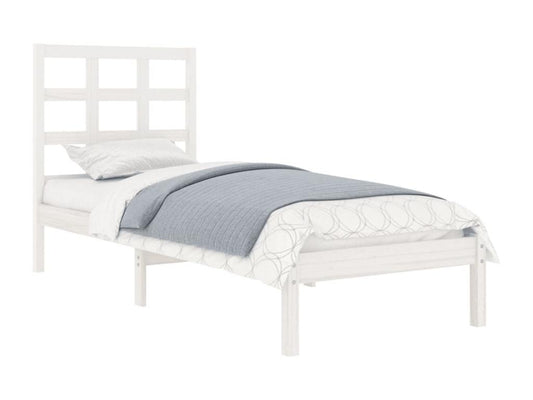 Cadre de lit sans matelas blanc 90x190 cm bois massif BPXH33950