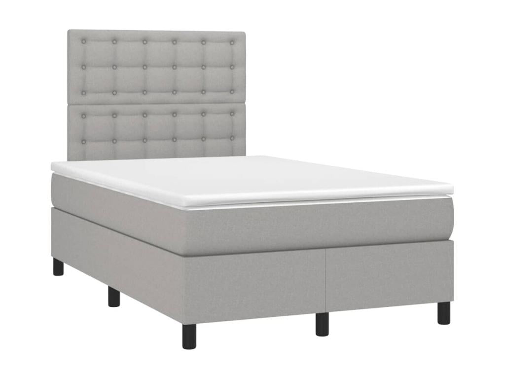 Sommier à Chezlova de lit matelas LED gris clair 120x190 tissu ZYLH78983