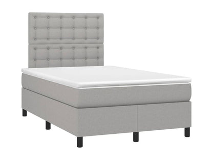 Sommier à Chezlova de lit matelas LED gris clair 120x190 tissu ZYLH78983