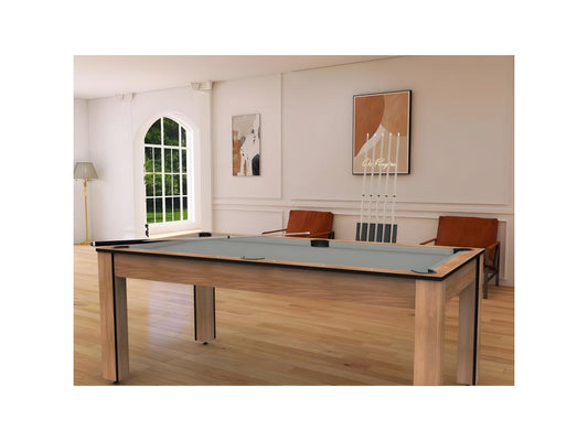 Table de Billard Convertible Chezlova 213cm Hêtre / Gris NTVS10482