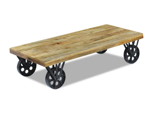 Table basse bois de manguier 120x60x30 cm PNGO63378