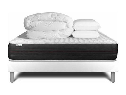 Pack prêt à dormir Domopure 140x190 cm sommier Domopure blanc TBWL43877