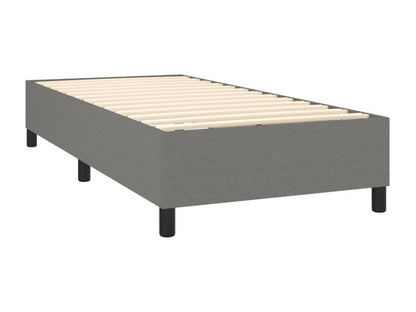 Lit à sommier tapissier avec matelas Gris foncé 90x200 cm Tissu IEWD55271