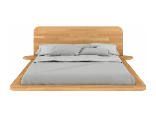 Lit flottant en hêtre massif Chezlova / 160x200 cm couleur naturelle GLFI23664