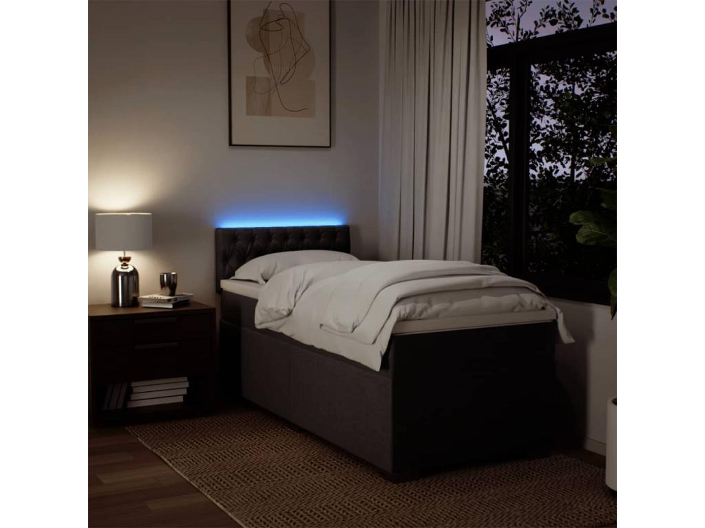 Sommier à Chezlova de lit avec matelas Marron foncé 100x200 cm WCFT68978