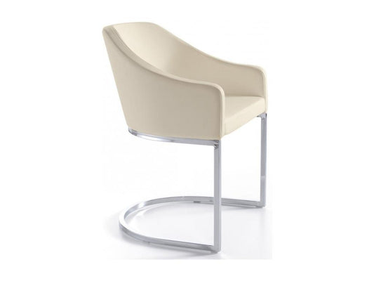 Fauteuil design simili cuir et pieds acier inoxydable Chezlova - Lot de 2-Couleur Chezlova 82 Chezlova CPCV80561