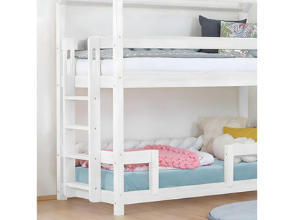 Lit cabane superposé 90x200 sommier inclus Chezlova Blanc OVFP43090