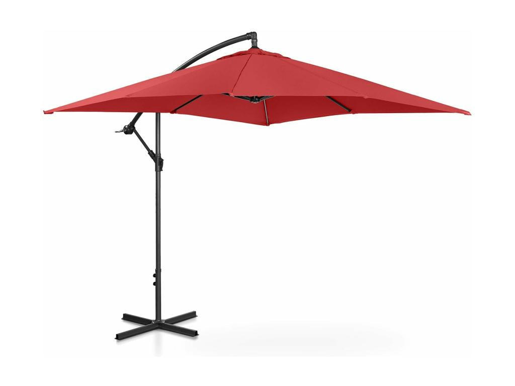 Parasol déporté rectangulaire bordeaux 315x248x262 cm 14 0007604 AXOI93248