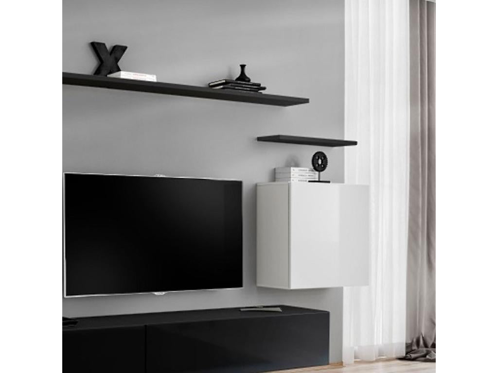 Meuble TV Mural Design Switch II 270cm Blanc / Noir XHHU34703