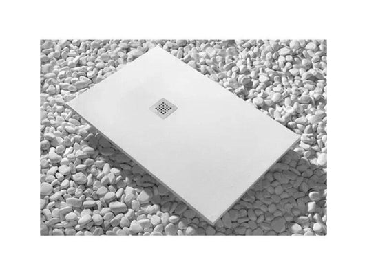 Receveur de Douche 82x195 Ligne Chezlova Extra Slim Marmoresina Blanc Avec Drain Gratuit NUDC68568