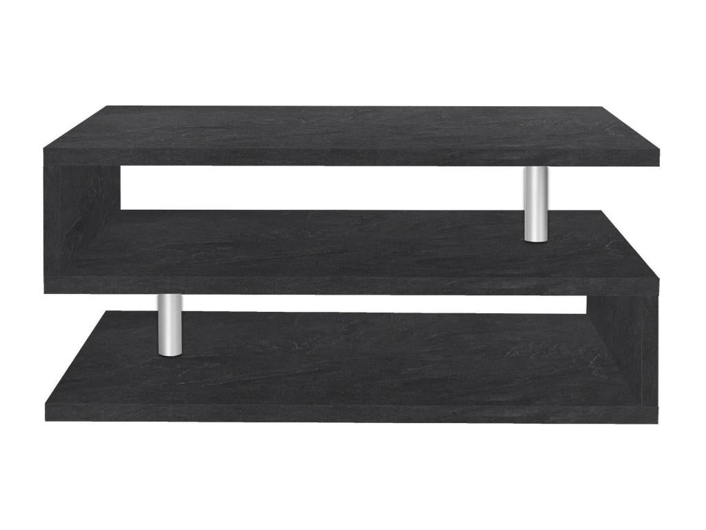 Table basse Chezlova Table basse de salon Meuble de rangement bas Table basse 90x55h41 cm Ardoise DKNX90263