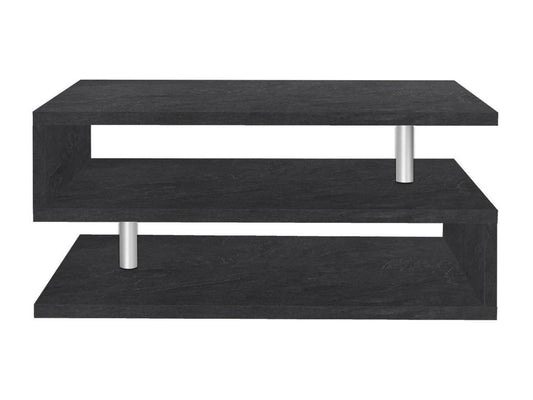 Table basse Chezlova Table basse de salon Meuble de rangement bas Table basse 90x55h41 cm Ardoise DKNX90263