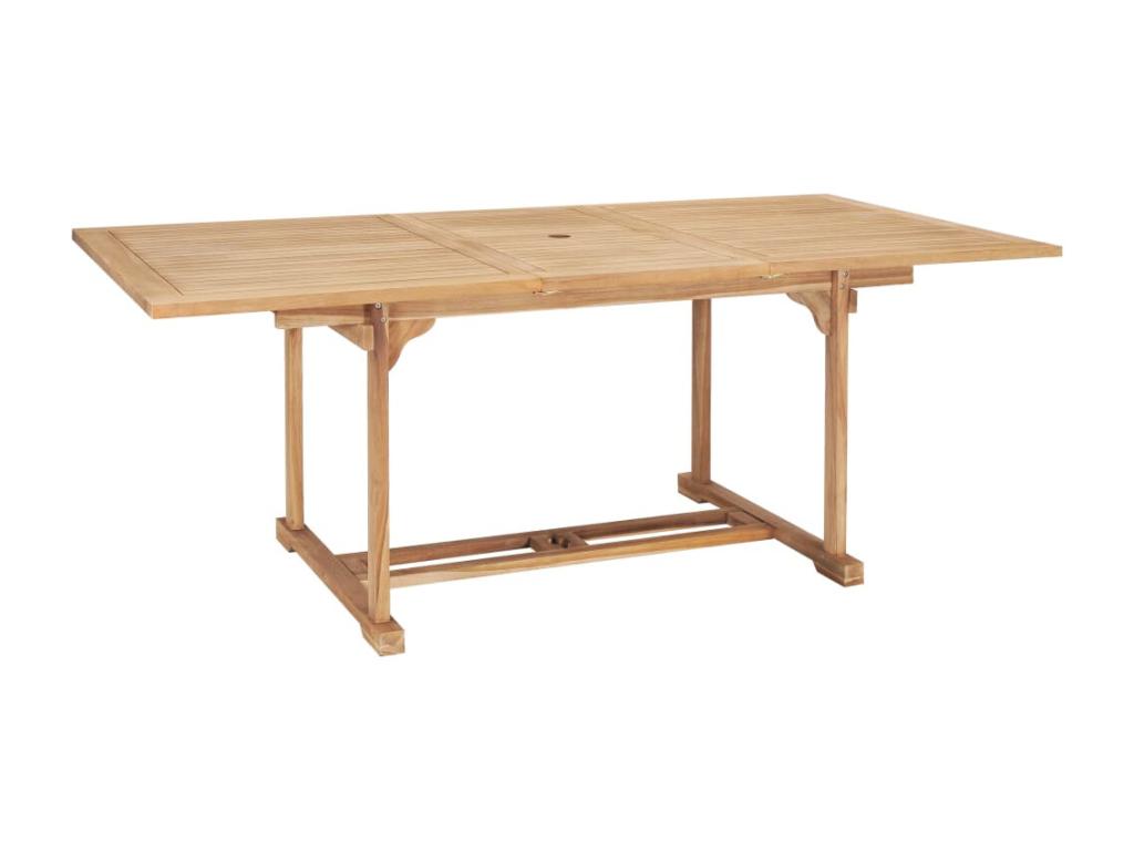 Table de jardin extensible 150-200x100x75 cm Teck solide ANPY88545