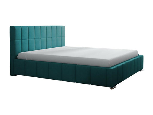 Lit Chezlova 120 Double Turquoise 140x200 Tapisserie Sommier à Chezlova 158x222x92cm FWOV01640