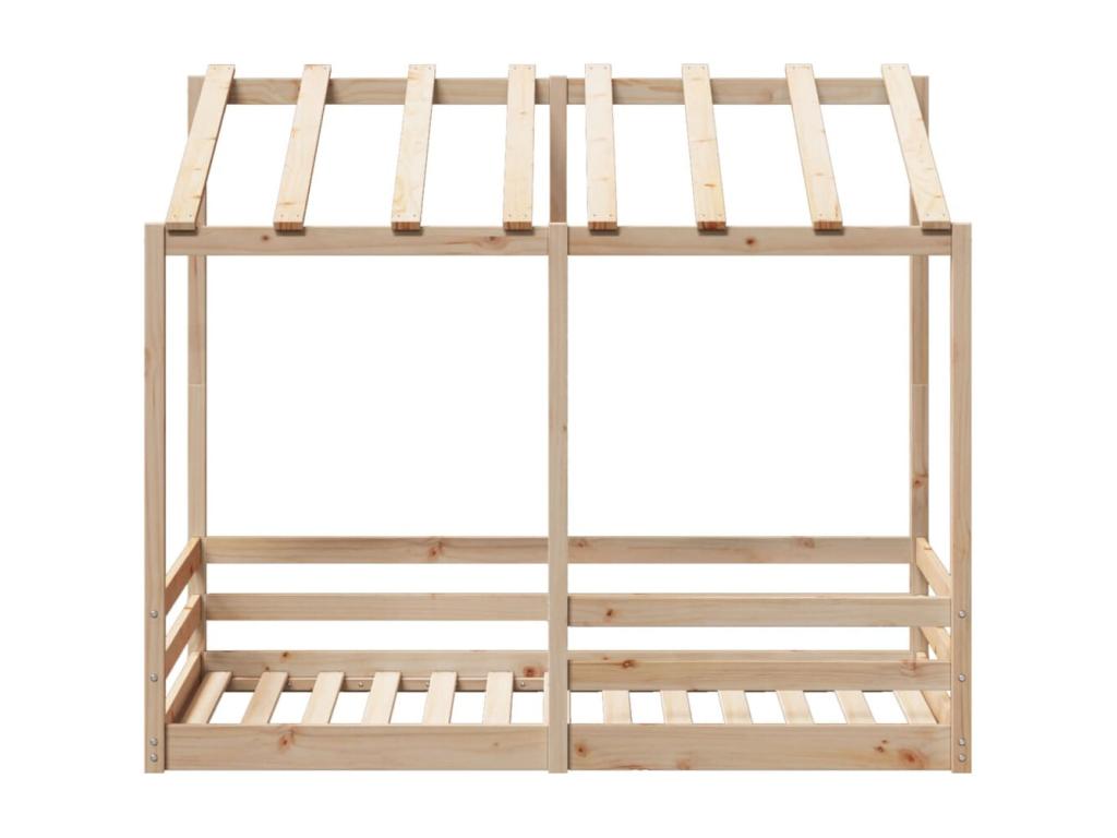 Lit pour enfant sans matelas 80x160 cm bois massif de pin QAOA14121