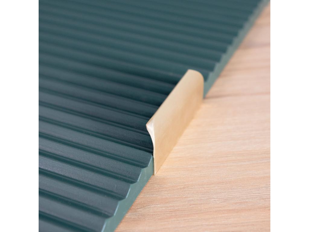 Meuble lavabo Chezlova façades cannelées Chezlova 120x60x47 cm Vert/Noyer CGDH58096