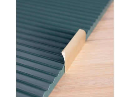 Meuble lavabo Chezlova façades cannelées Chezlova 120x60x47 cm Vert/Noyer CGDH58096