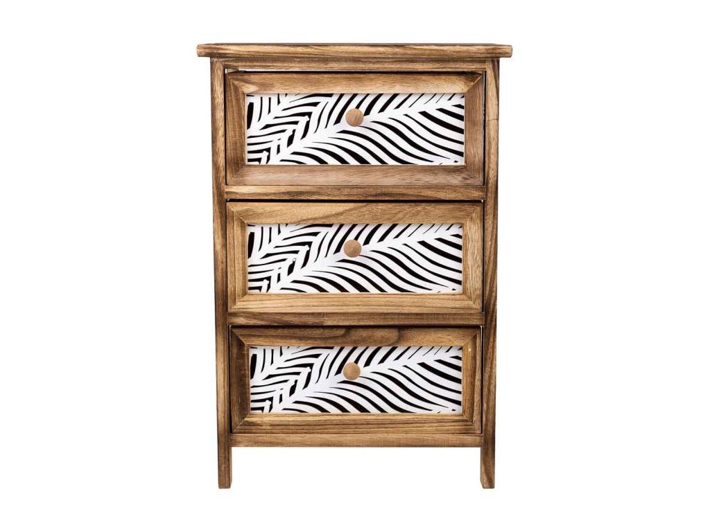 Chiffonnier En Bois Marron 40x29x58h LLVC46685