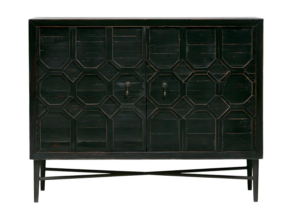 Chezlova - Meuble de rangement en bois noir IHNP55652