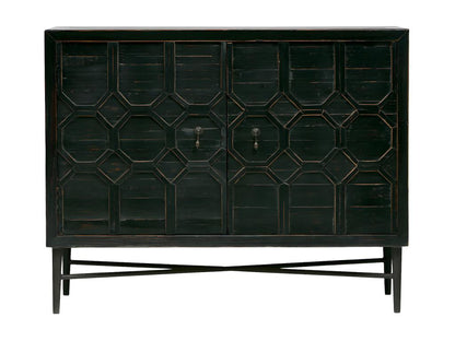 Chezlova - Meuble de rangement en bois noir IHNP55652