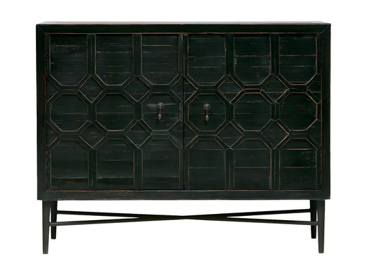 Chezlova - Meuble de rangement en bois noir IHNP55652