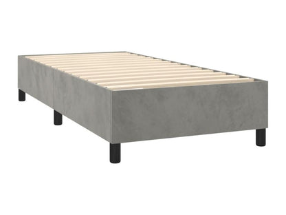Sommier à Chezlova de lit et matelas Gris clair 100x200cm Velours OIGW21878