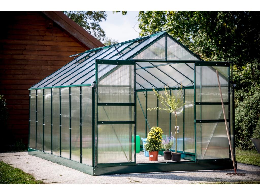 Serre de jardin structure aluminium couleur verte QLDE76692