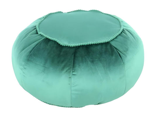 Pouf Rond en Velours Chezlova Mahal 65cm Vert SZGG46275