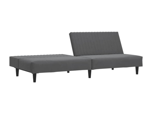 Canapé-lit à 2 places gris velours foncé FZGK88191