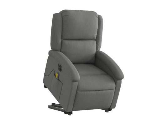 Fauteuil inclinable massant électrique Gris foncé Tissu IYDM38468