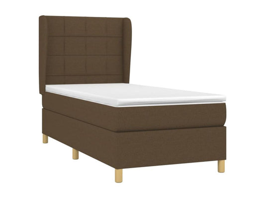 Lit à sommier tapissier avec matelas Marron foncé 100x200 cm MTMW89847