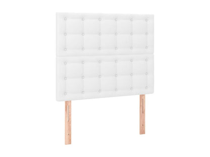 Lit à sommier tapissier avec matelas Blanc 80x200 cm Similicuir XHAP53210