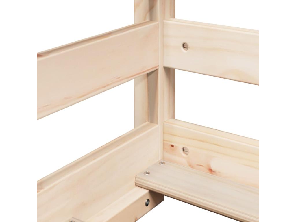 Lit pour enfant sans matelas 80x160 cm bois massif de pin QAOA14121