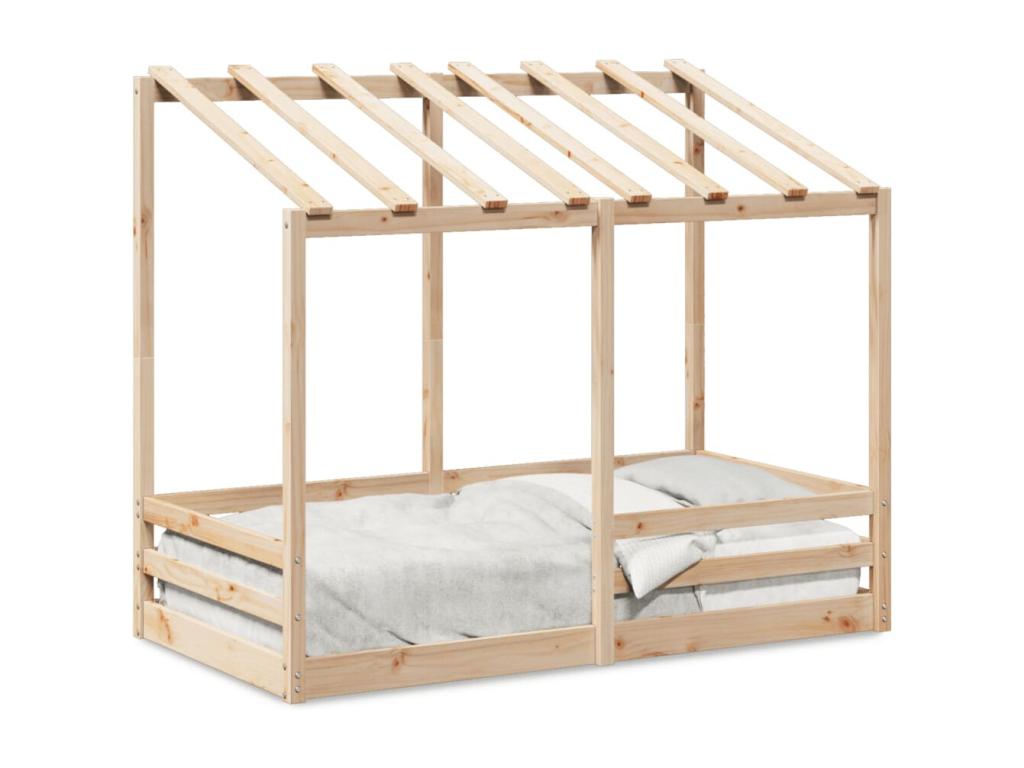 Lit pour enfant sans matelas 80x160 cm bois massif de pin QAOA14121