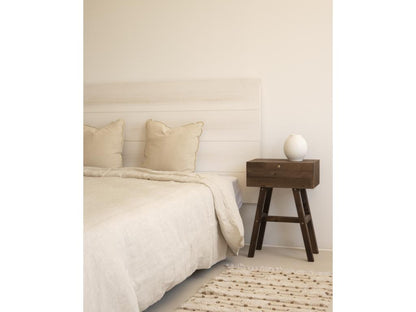 Tête de lit en bois de pin couleur blanche décapé 160x80cm - Chezlova LUUD67184