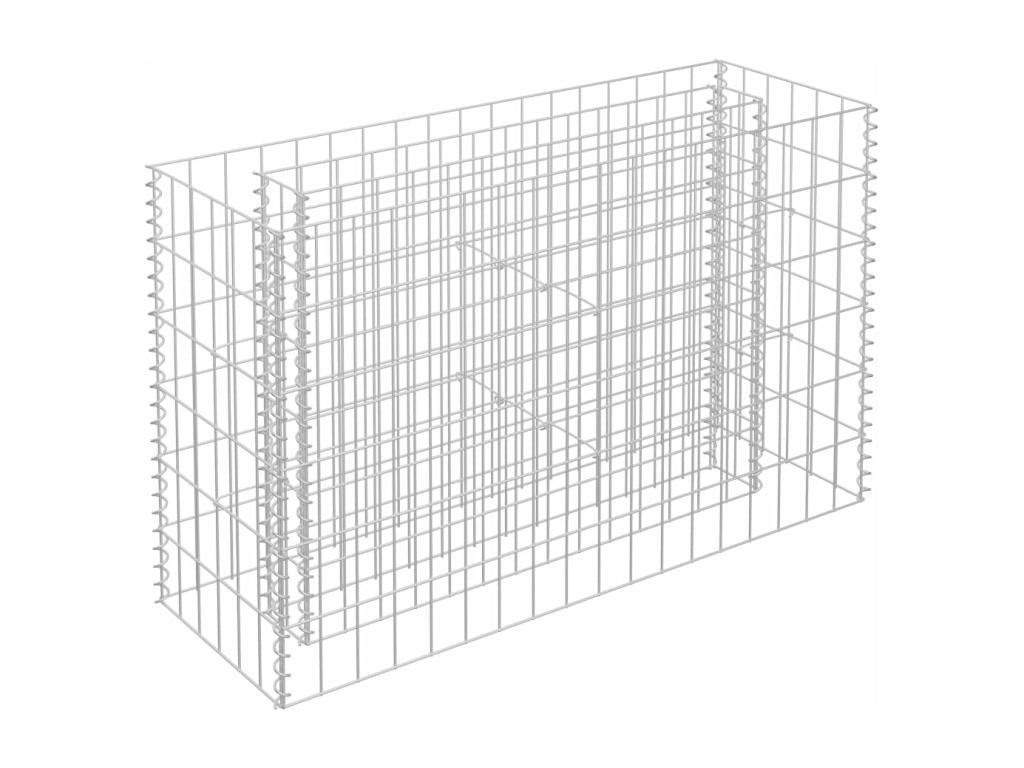 Lit surélevé à gabion Acier galvanisé 90x30x60 cm MFNO89235