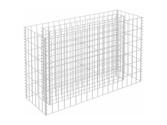 Lit surélevé à gabion Acier galvanisé 90x30x60 cm MFNO89235