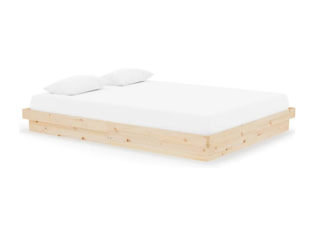 Cadre de lit sans matelas bois massif OEED77534