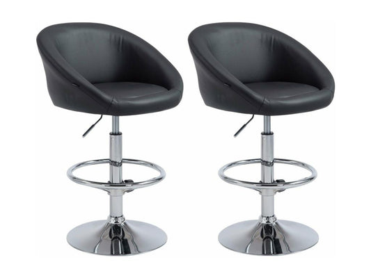 Lot de 2 tabourets noirs 55x51x106 cm TDB10062 VXGG08957