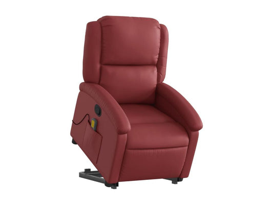 Fauteuil inclinable de massage Rouge bordeaux Similicuir TQKU36828