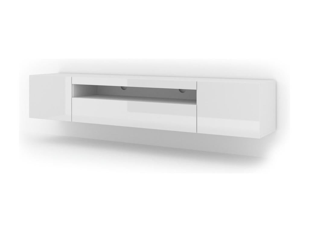 Meuble Tv AURA RTV200 3D 200x37x42 Blanc SRZF10919