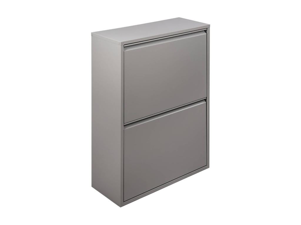 Poubelle Chezlova Corbeille Poubelle pour la collecte des déchets Armoire à ordures 60x25 h93 cm Gris UFLB95049