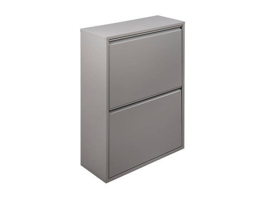 Poubelle Chezlova Corbeille Poubelle pour la collecte des déchets Armoire à ordures 60x25 h93 cm Gris UFLB95049