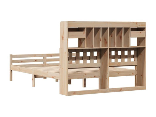 Lit bibliothèque sans matelas 150x200 cm bois massif de pin CKFA74693