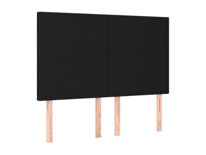 Sommier à Chezlova de lit et matelas et LED Noir 140x190 Tissu YUQL86502