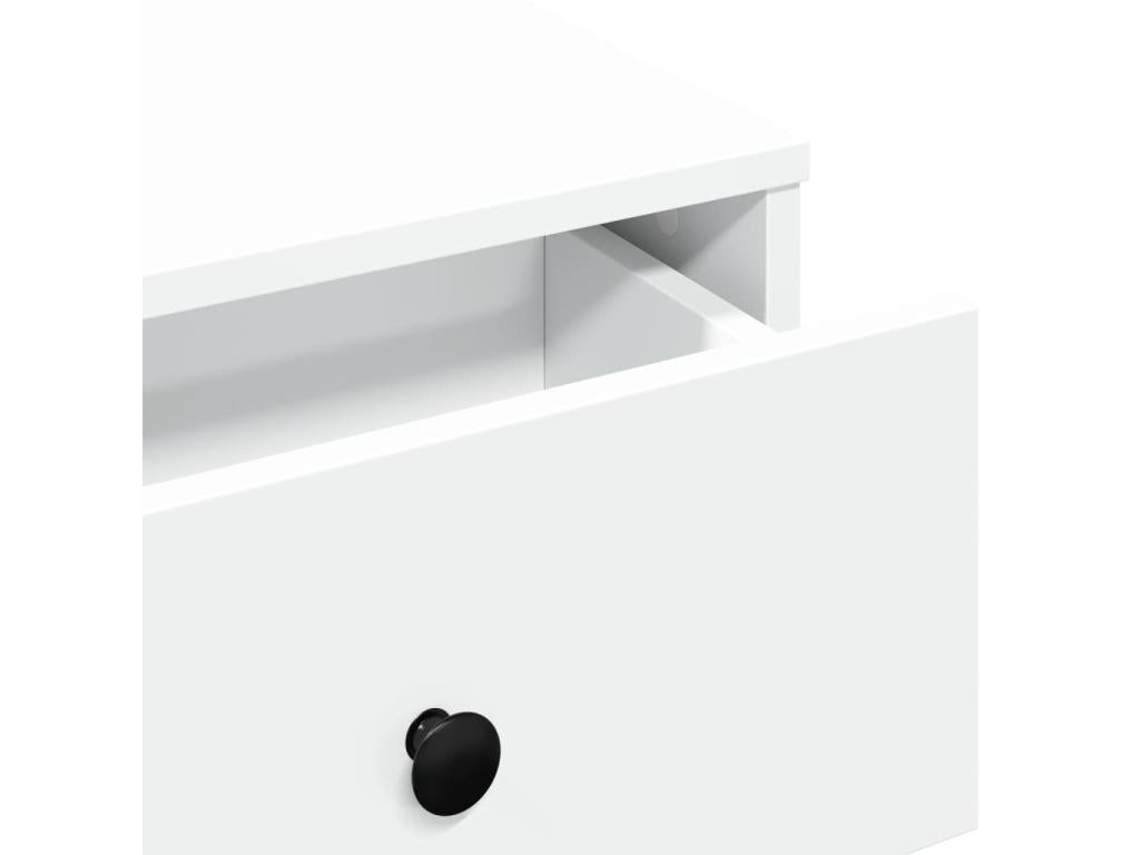 Table basse blanc 60x45x31 cm bois d'ingénierie QNFP34257